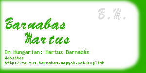 barnabas martus business card